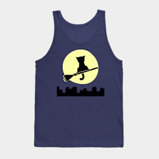 Witch Cat Halloween Tank Top